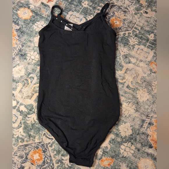 Danskin Freestyle Black Kids One Piece Dance Leotard w/Rhinestones - Picture 4 of 6